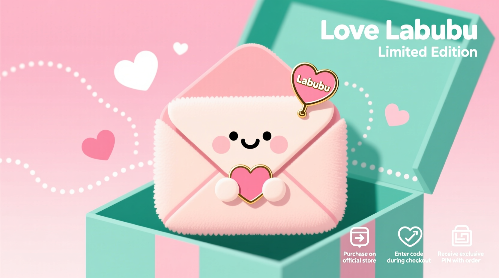 how to get pin for love labubu letter plush