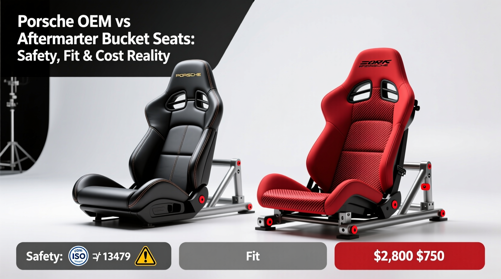 porsche vs aftermarket bucket seats