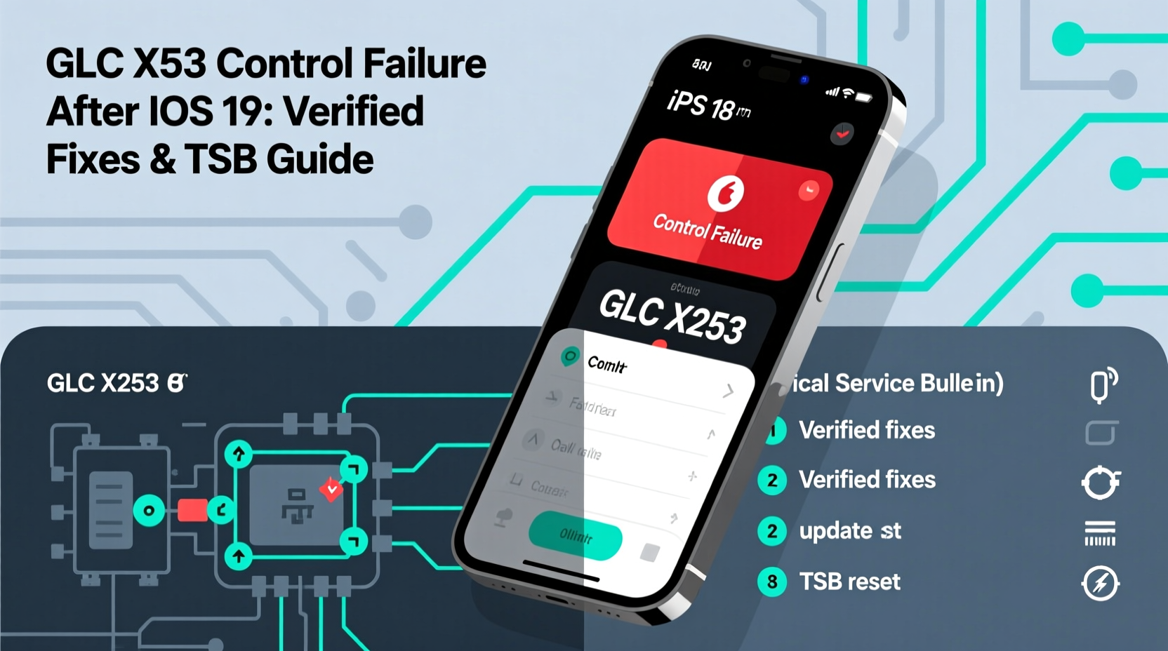 glc x253 control failure ios18