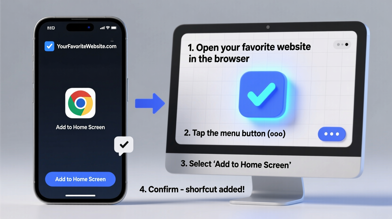 simple steps to add your favorite website shortcut to your desktop easily