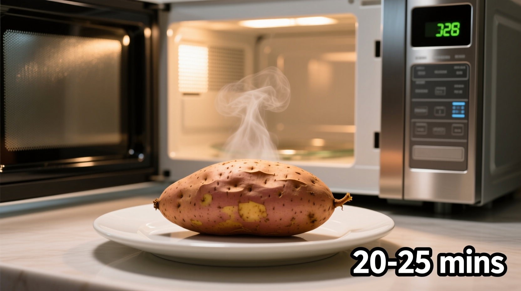 how long to cook a sweet potato in the microwave