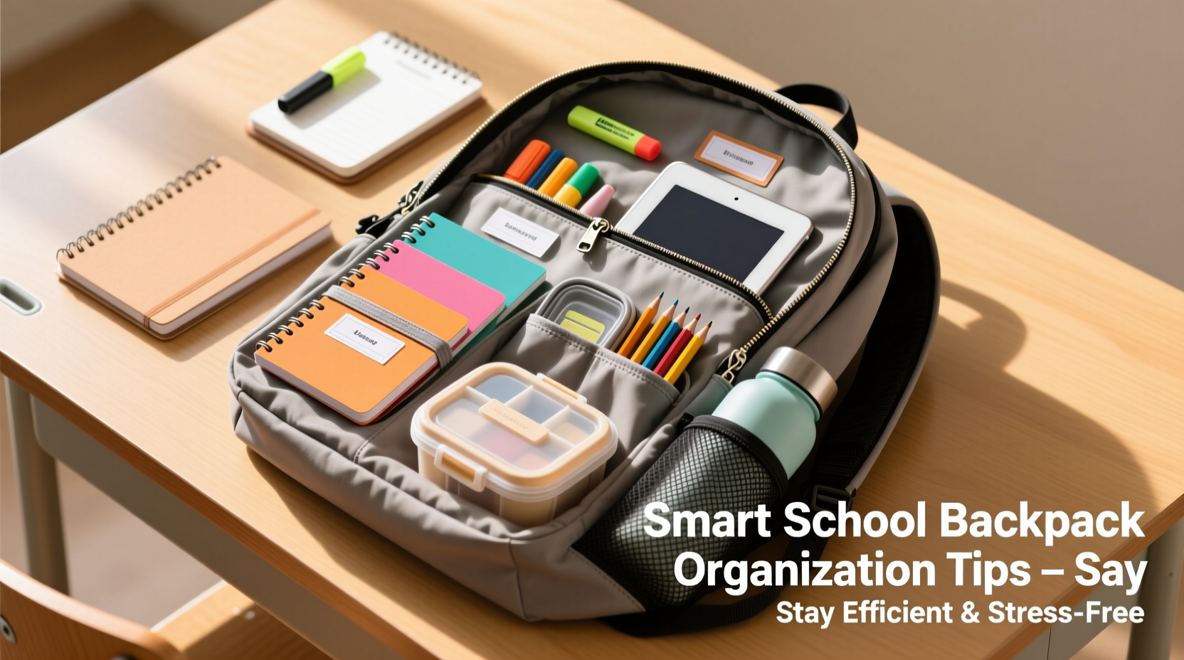 smart strategies to organize a small backpack for school efficiently