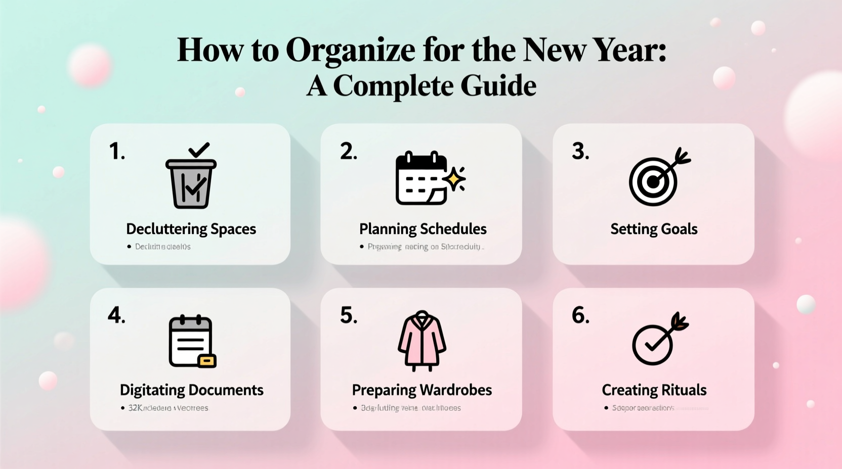 how to organize for the new year