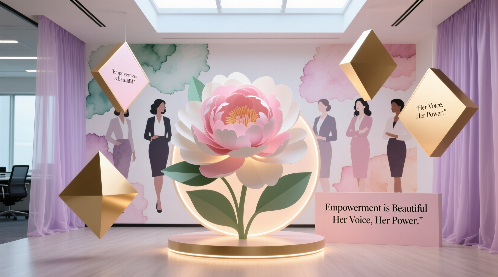 womens day decoration in office