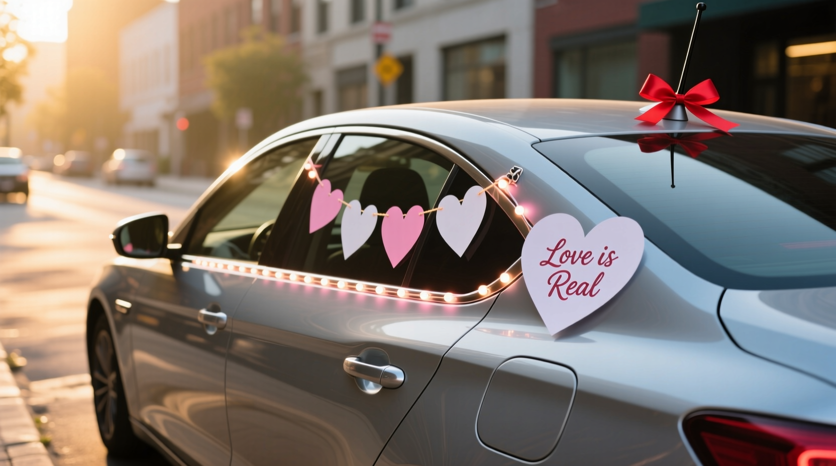 valentines day car decoration