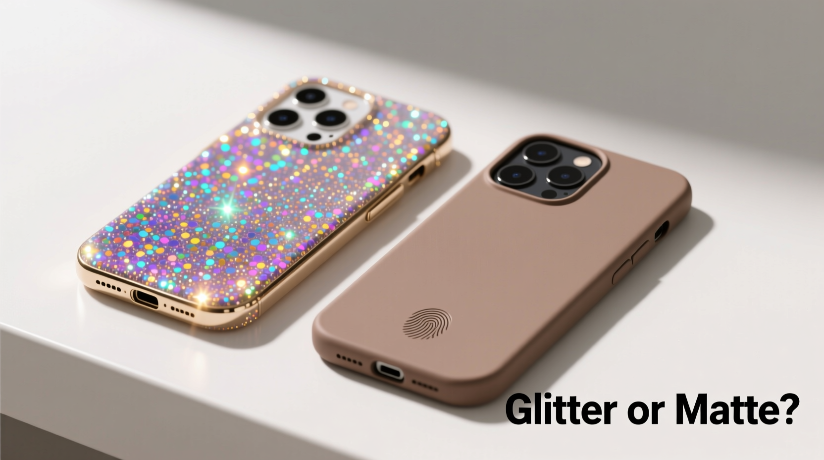 glitter or matte phone case does anyone even like glitter anymore