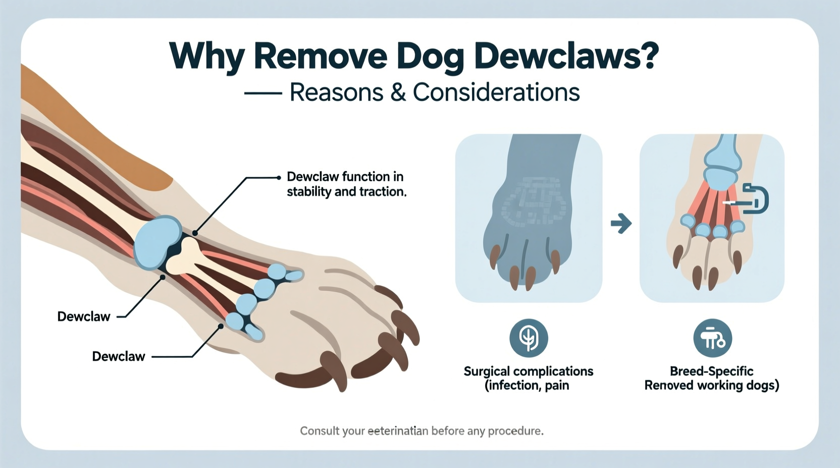 why remove dog dewclaws reasons and considerations