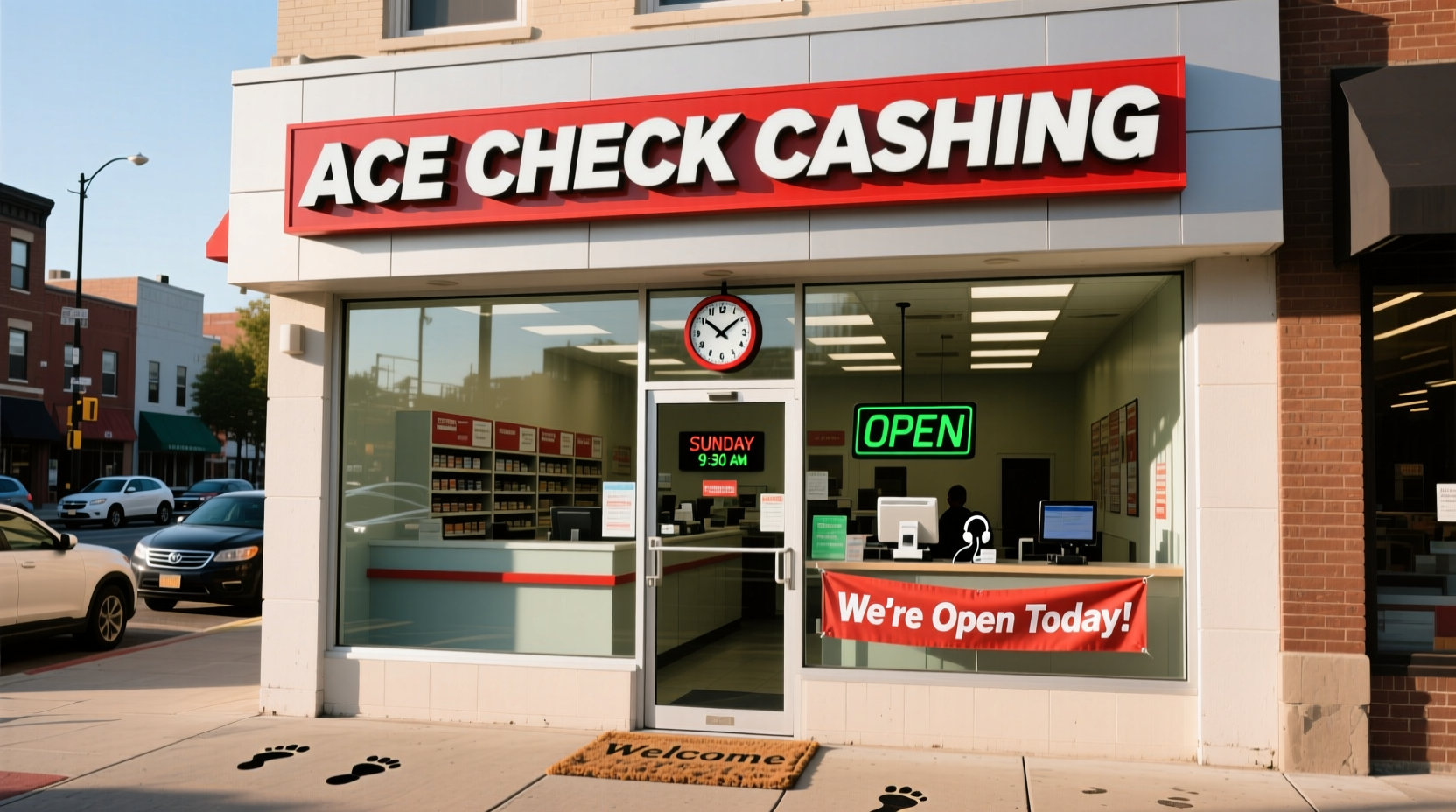is ace check cashing open on sunday