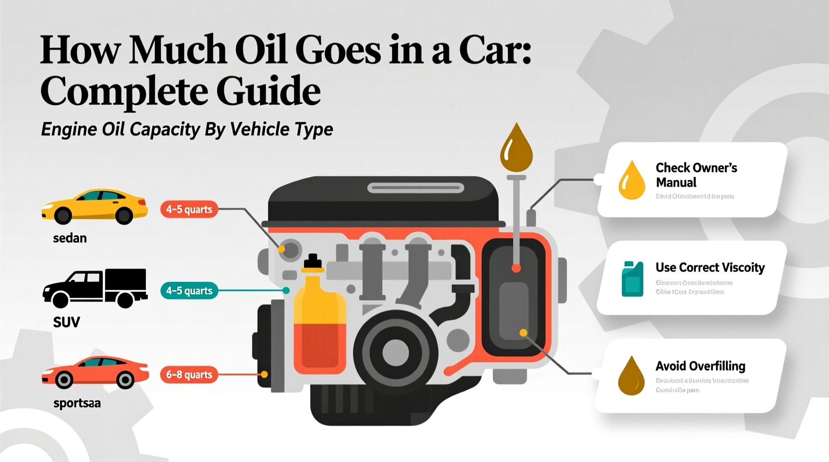 how much oil goes in a car
