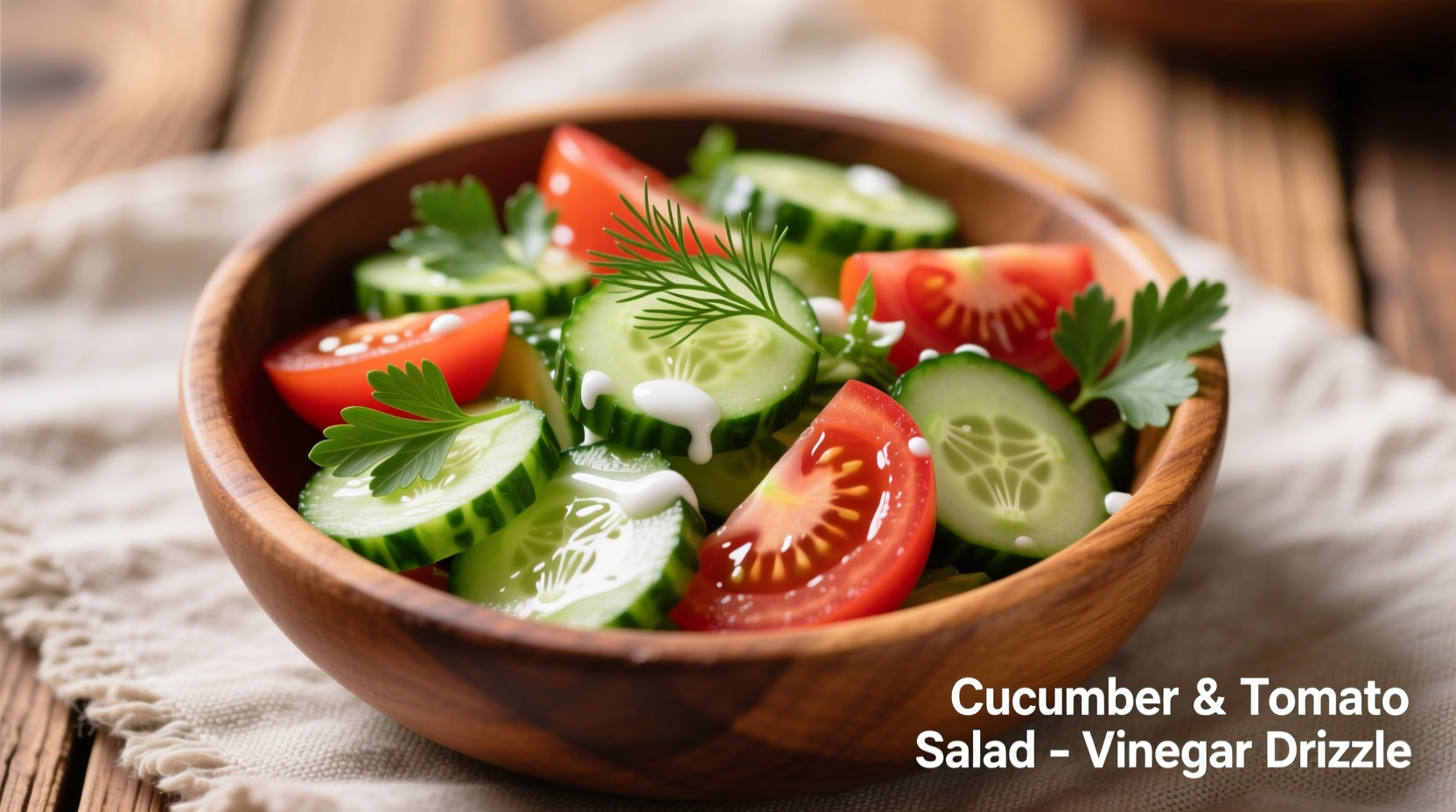 cucumber and tomato salad with vinegar