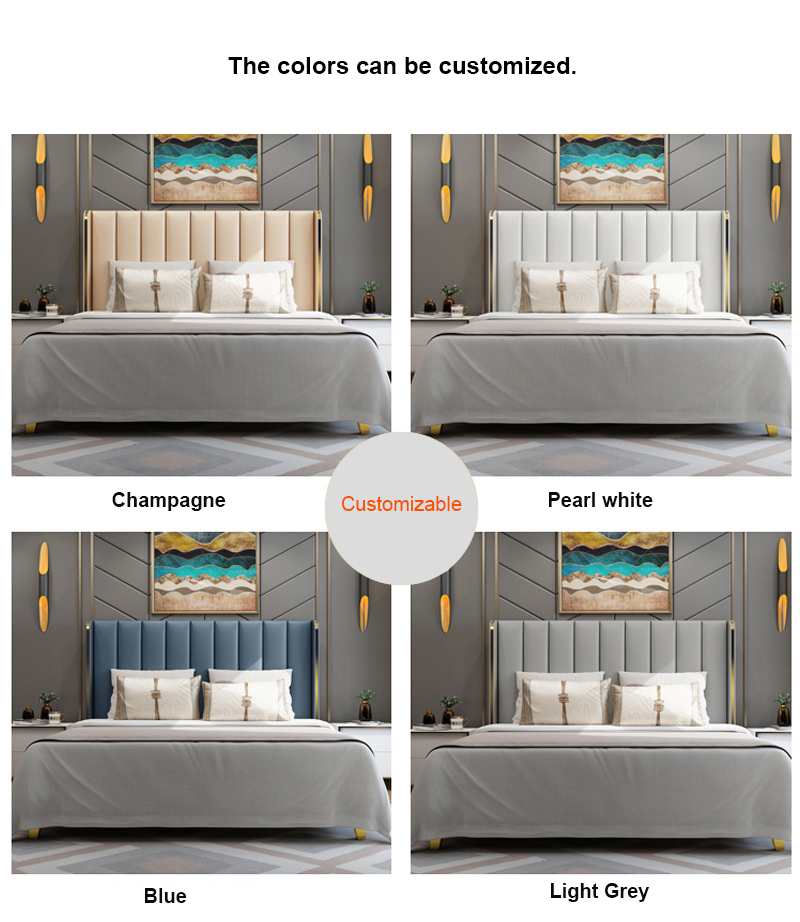 Modern leather beds luxury bedding sets bed for bedroom