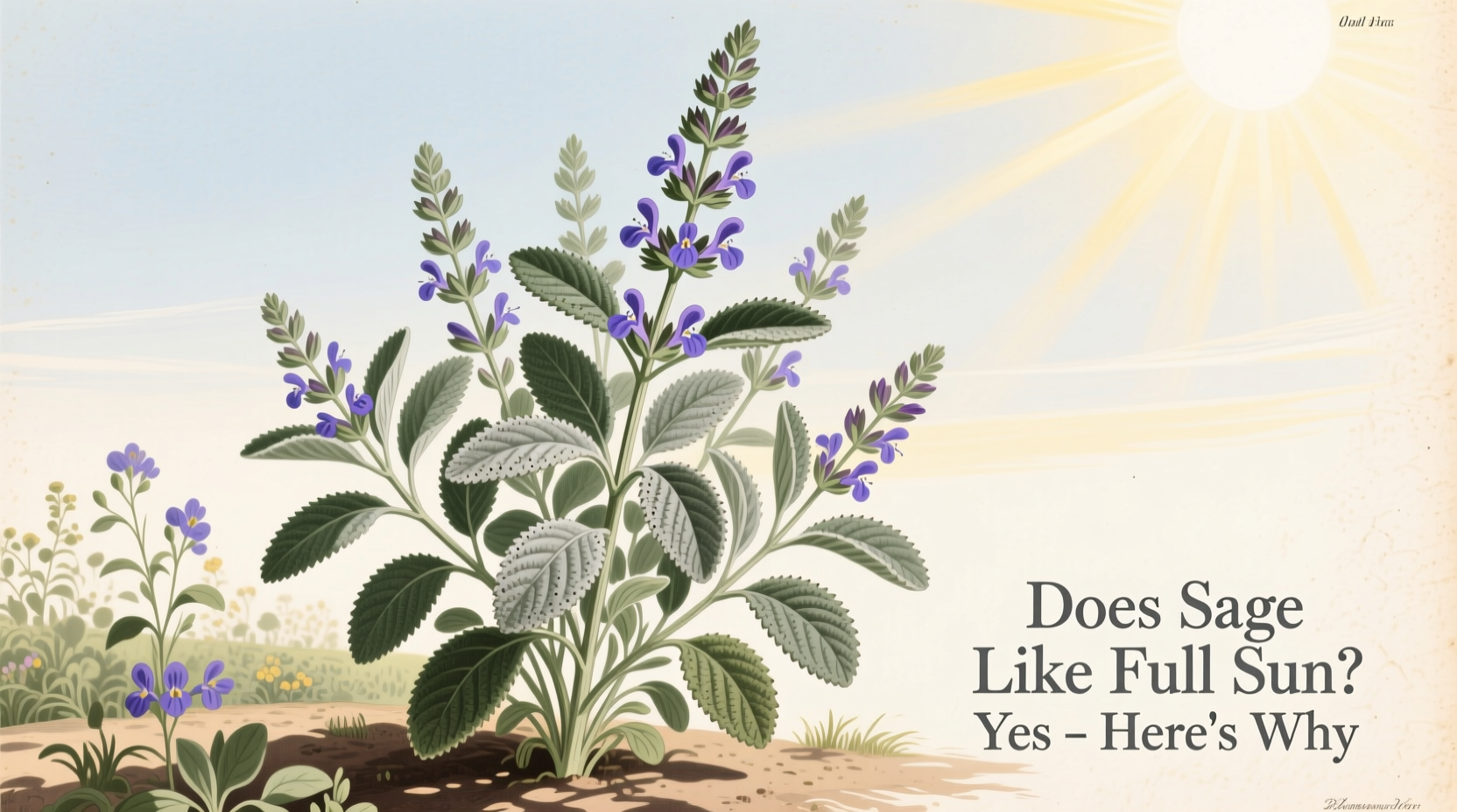 does sage like full sun