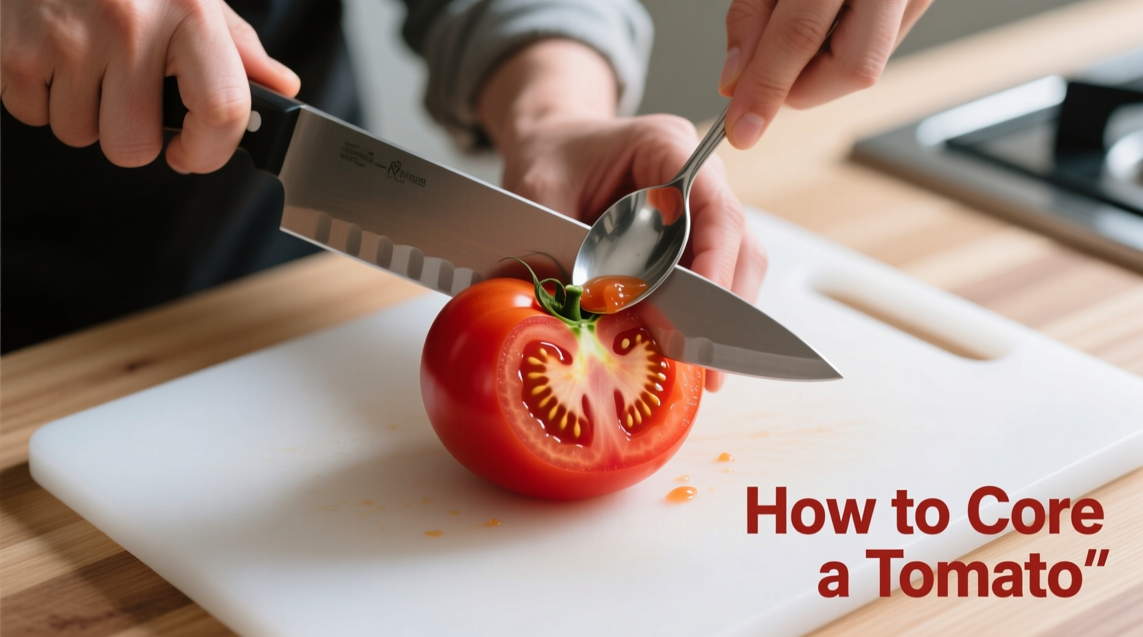 how do you core a tomato