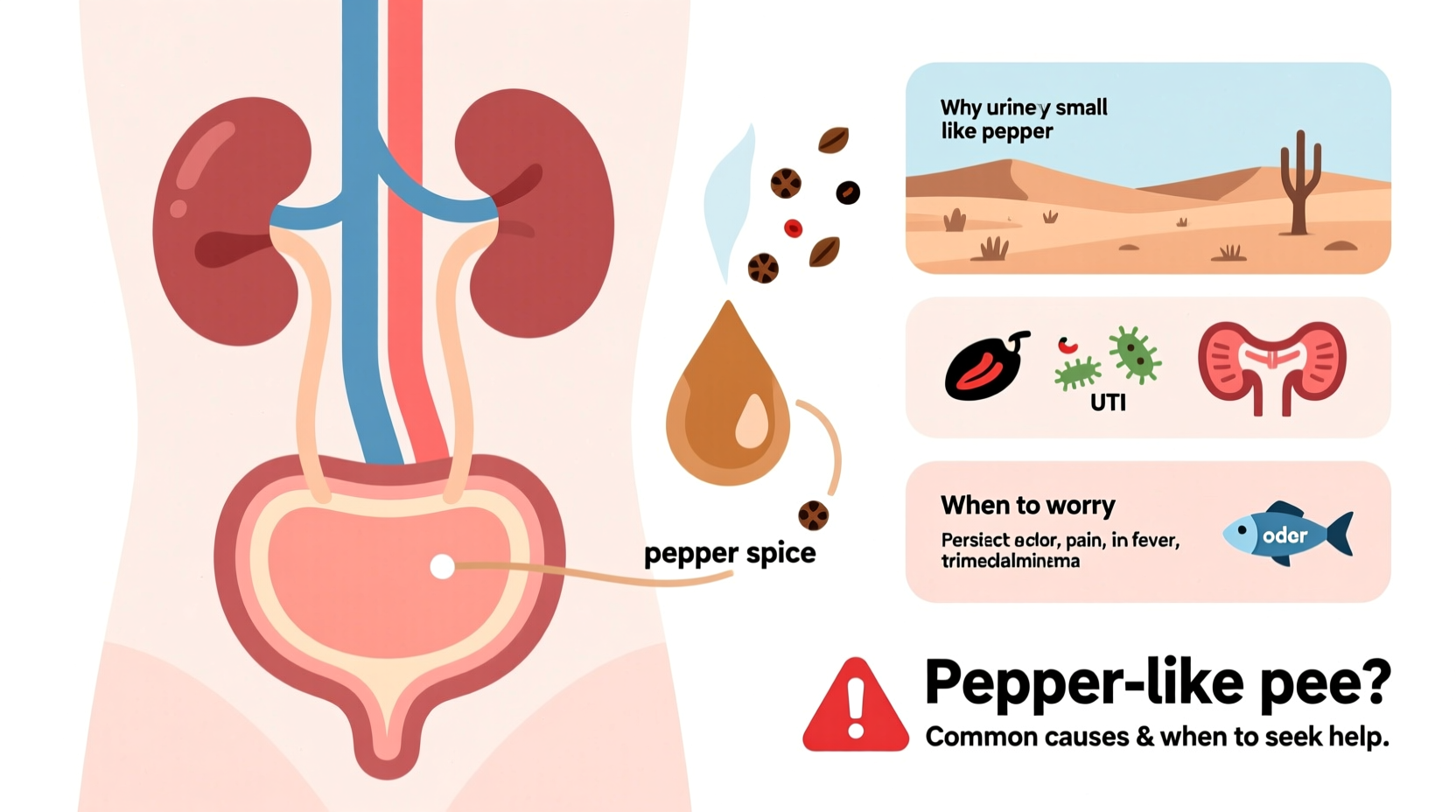 pee smells like pepper common causes when to worry