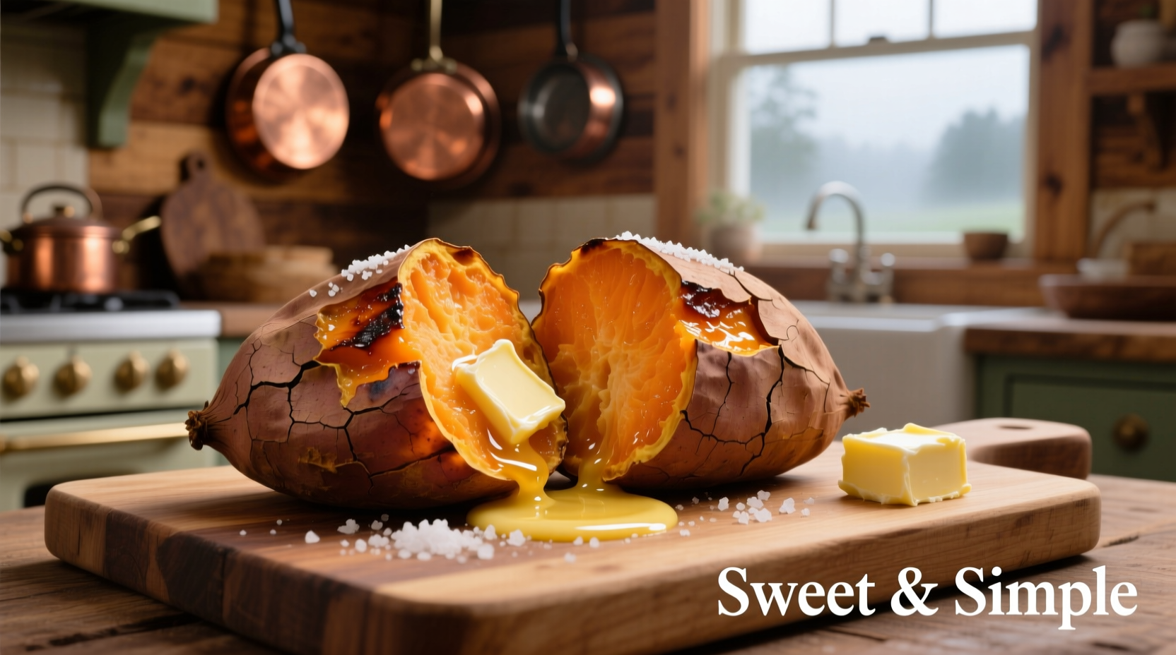 buttered sweet potato