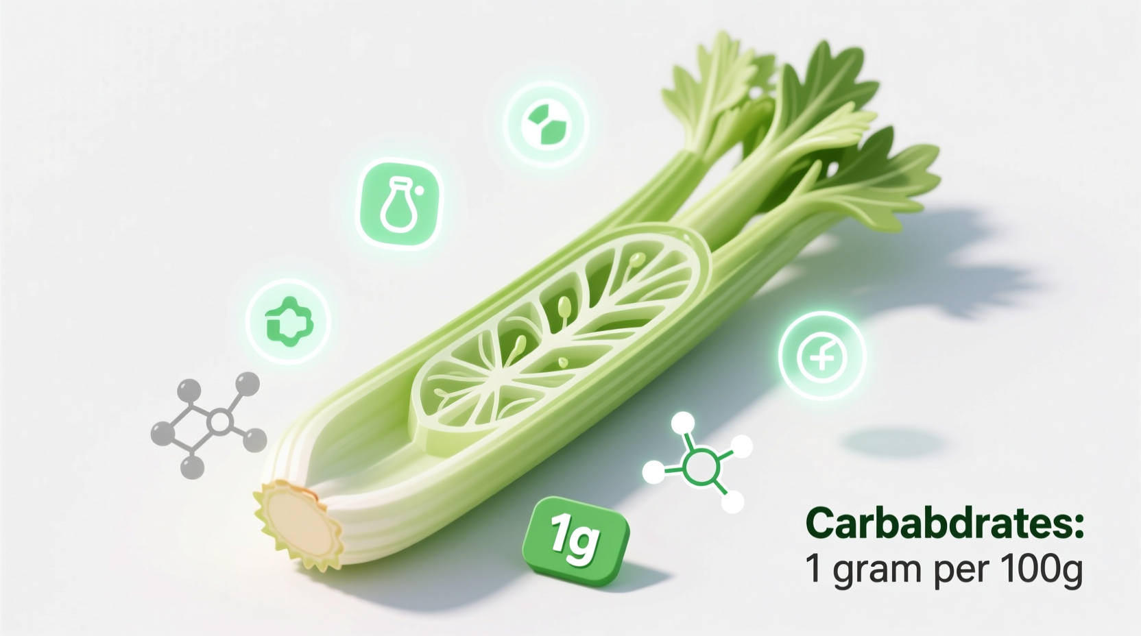how many carbohydrates are in celery