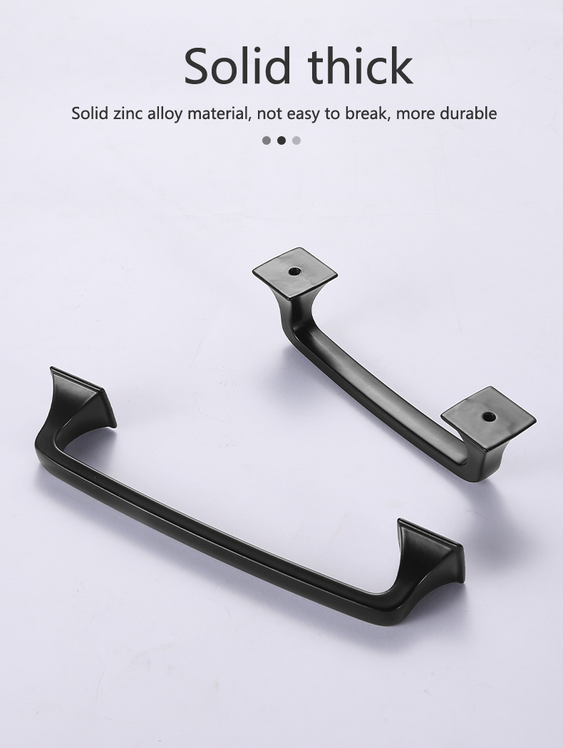Classic Zinc Door Knob Kitchen Furniture Drawer Hardware Antique Pull Black Cabinet Handles //