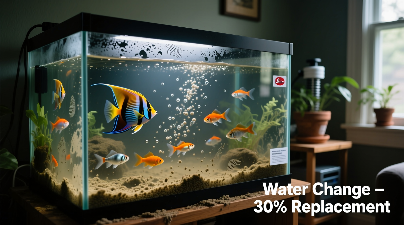 cloudy fish tank after water change causes solutions