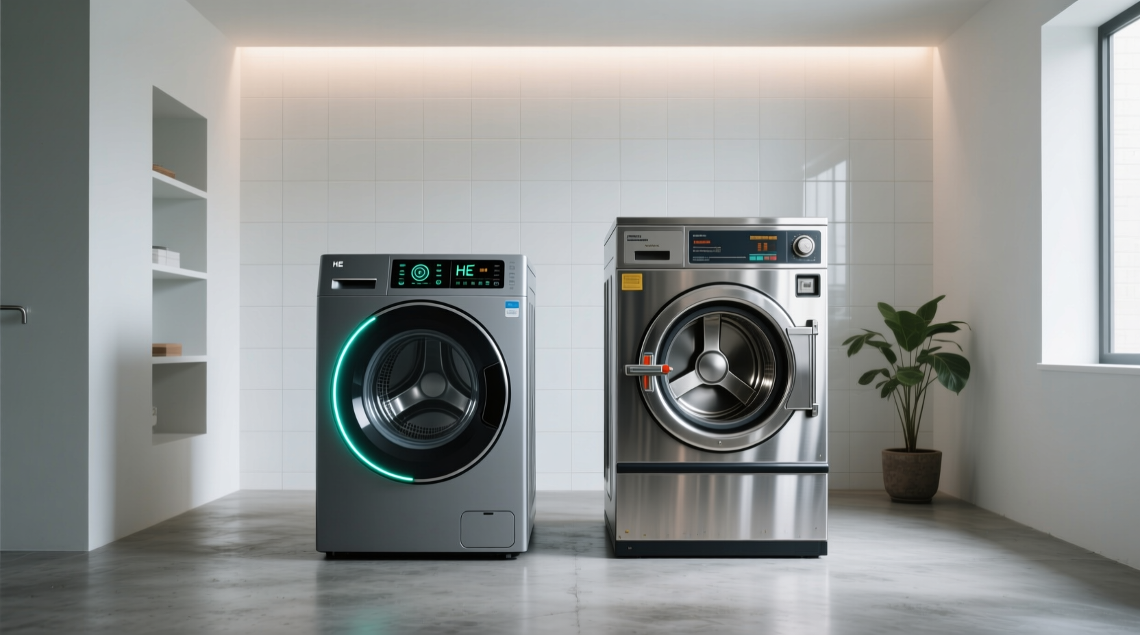 high efficiency washer versus traditional washer