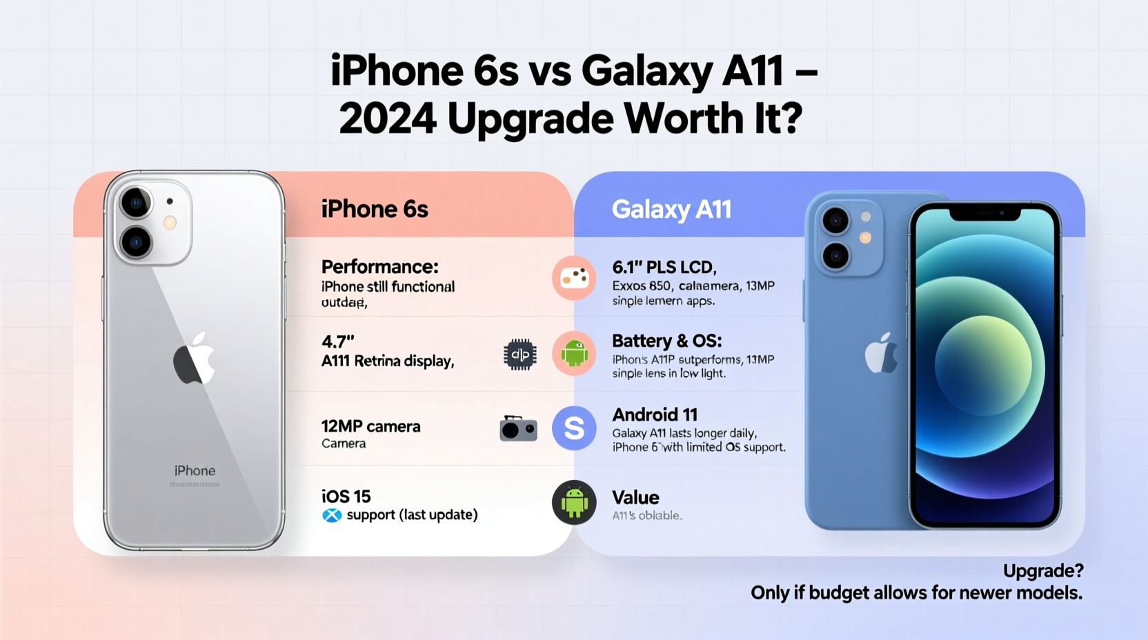 iphone 6s vs galaxy a11 is it worth upgrading in current year