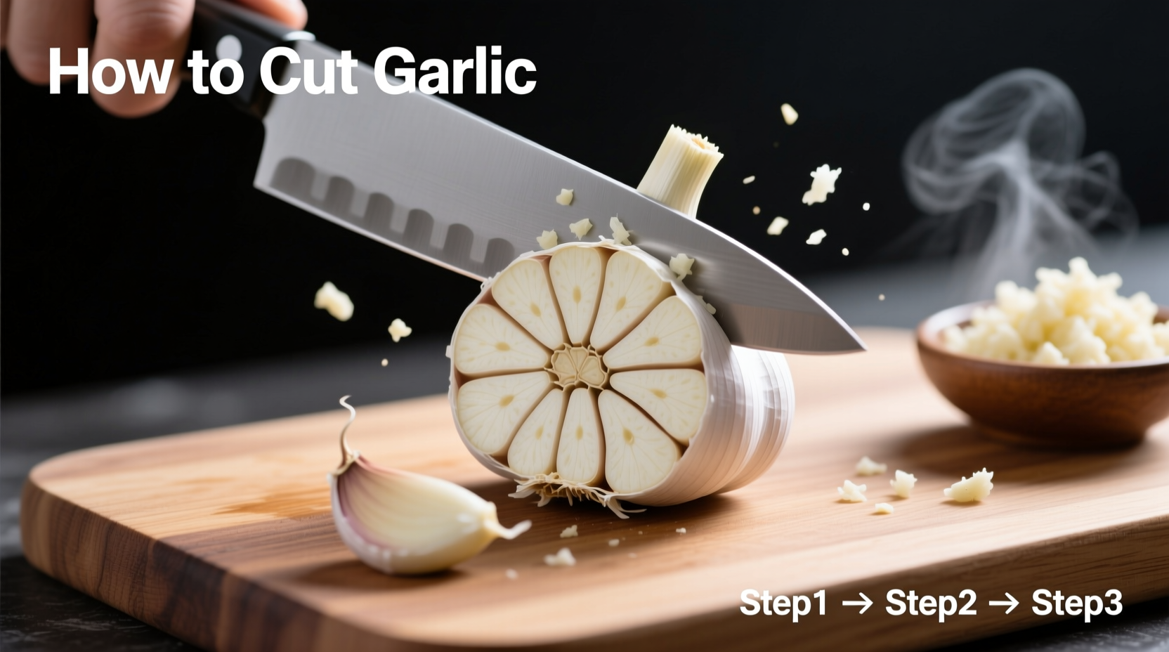 how to cut garlic