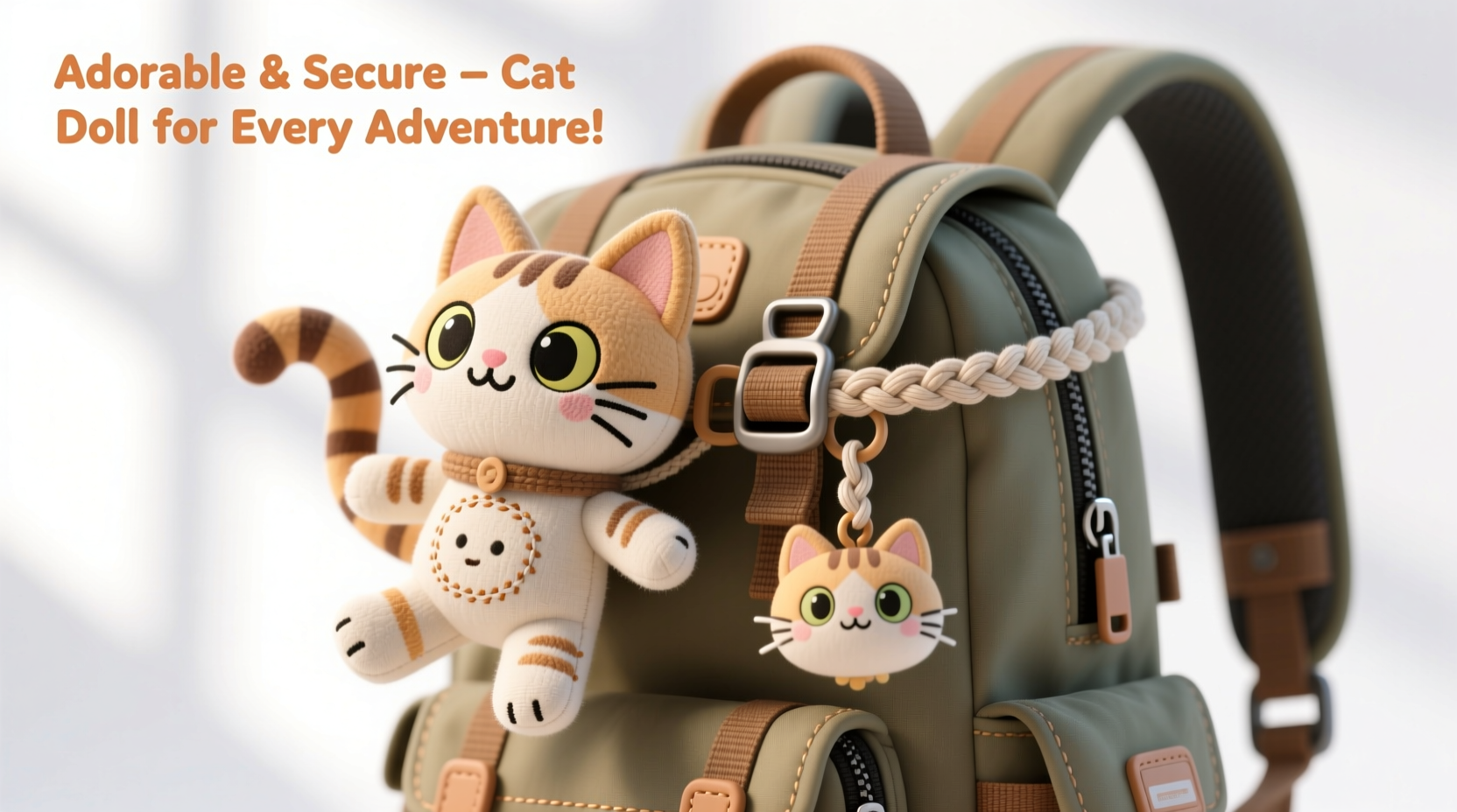 creative ways to secure your cartoon cat expression doll to any backpack
