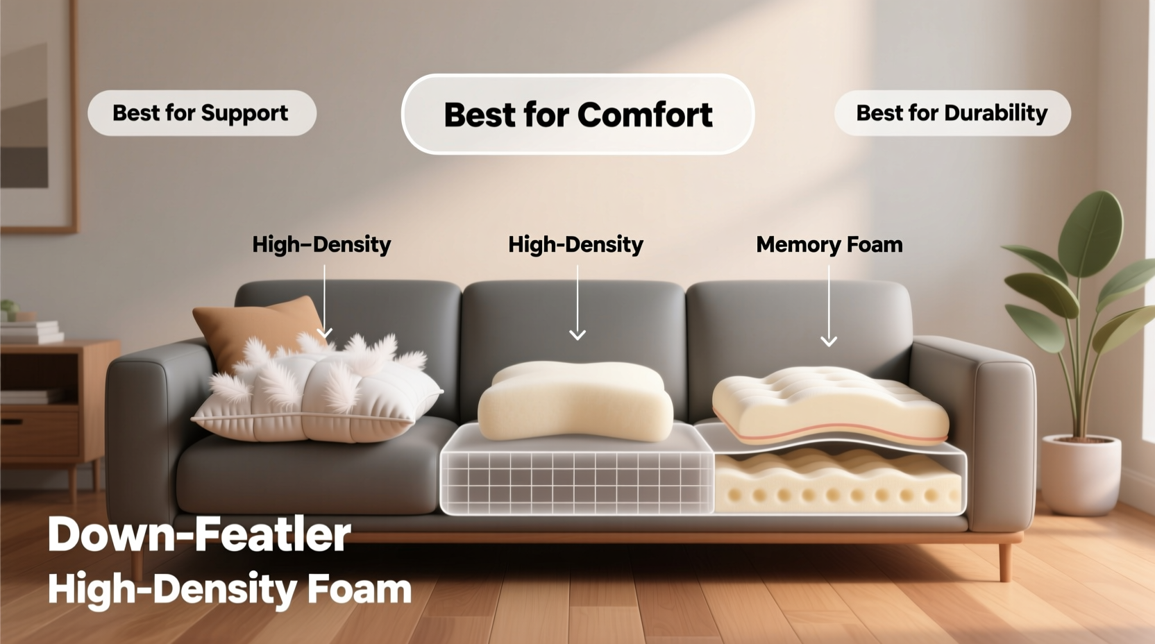 how to pick the perfect sofa cushion filling a practical guide to comfort and durability