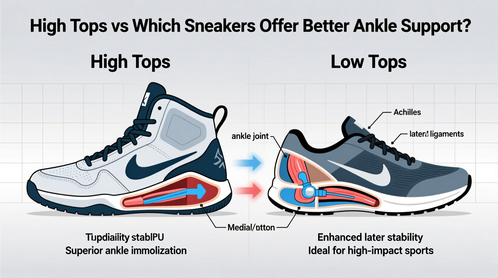 high tops or low tops which sneakers give you the best ankle support
