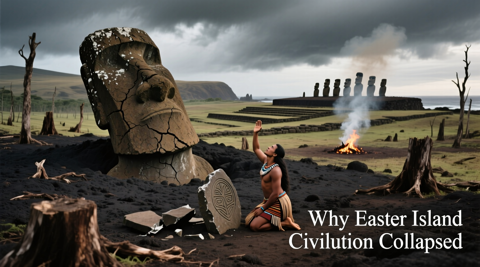 why did easter island civilization collapse