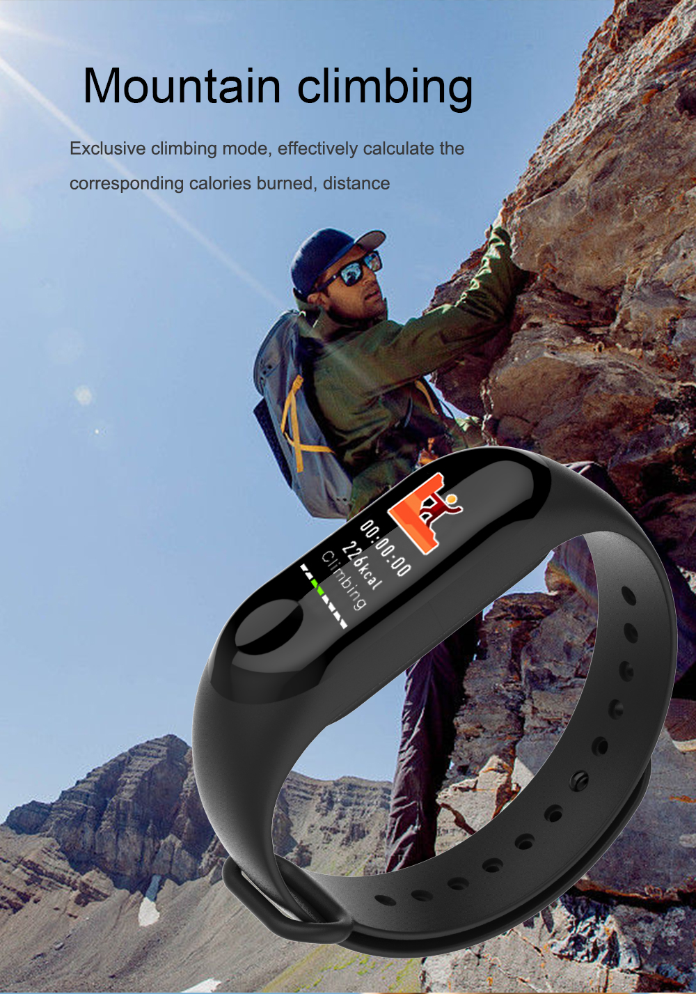 2019原厂热卖全球版智能手环彩色智能手环m4智能手表小米手环4为小米