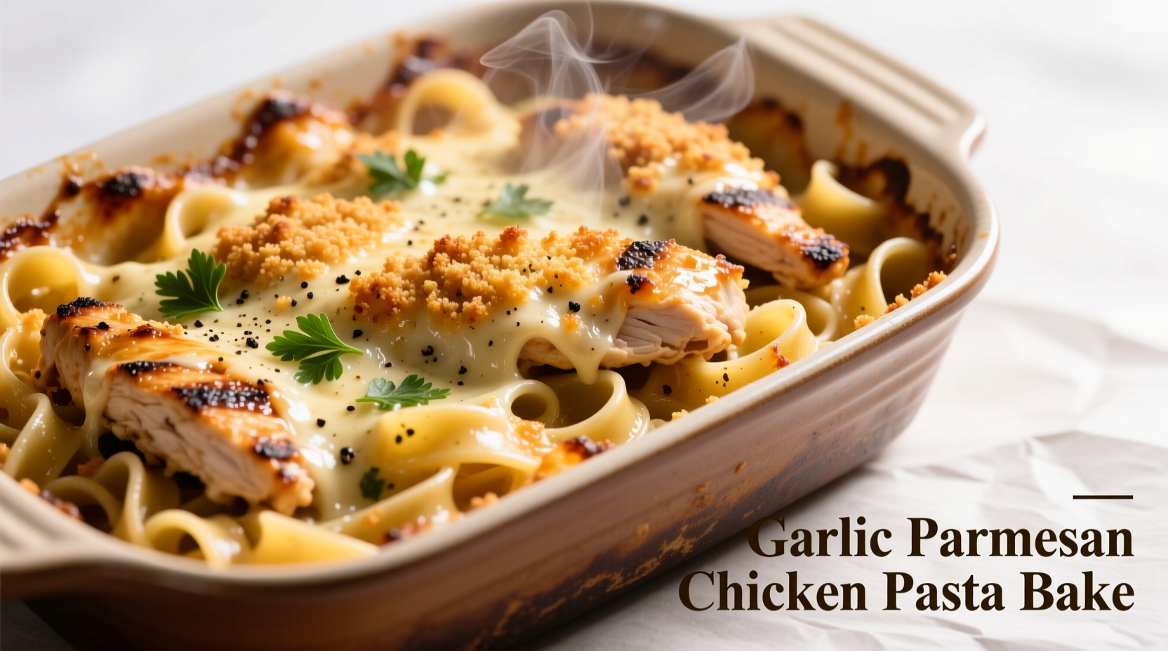Perfect Garlic Parmesan Chicken Pasta Bake Recipe in 45 Minutes