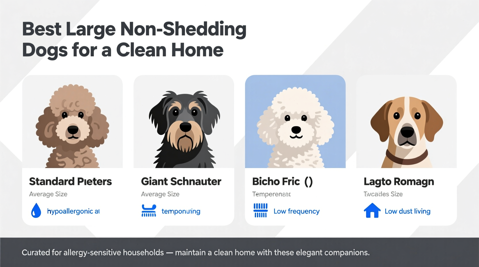guide to the best large non shedding dogs for a clean home