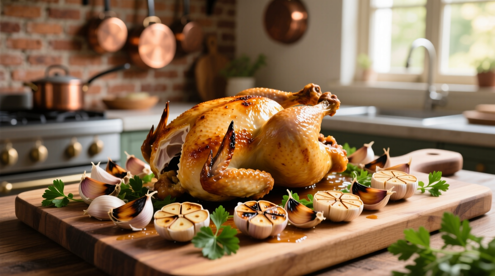 chicken and 40 cloves of garlic