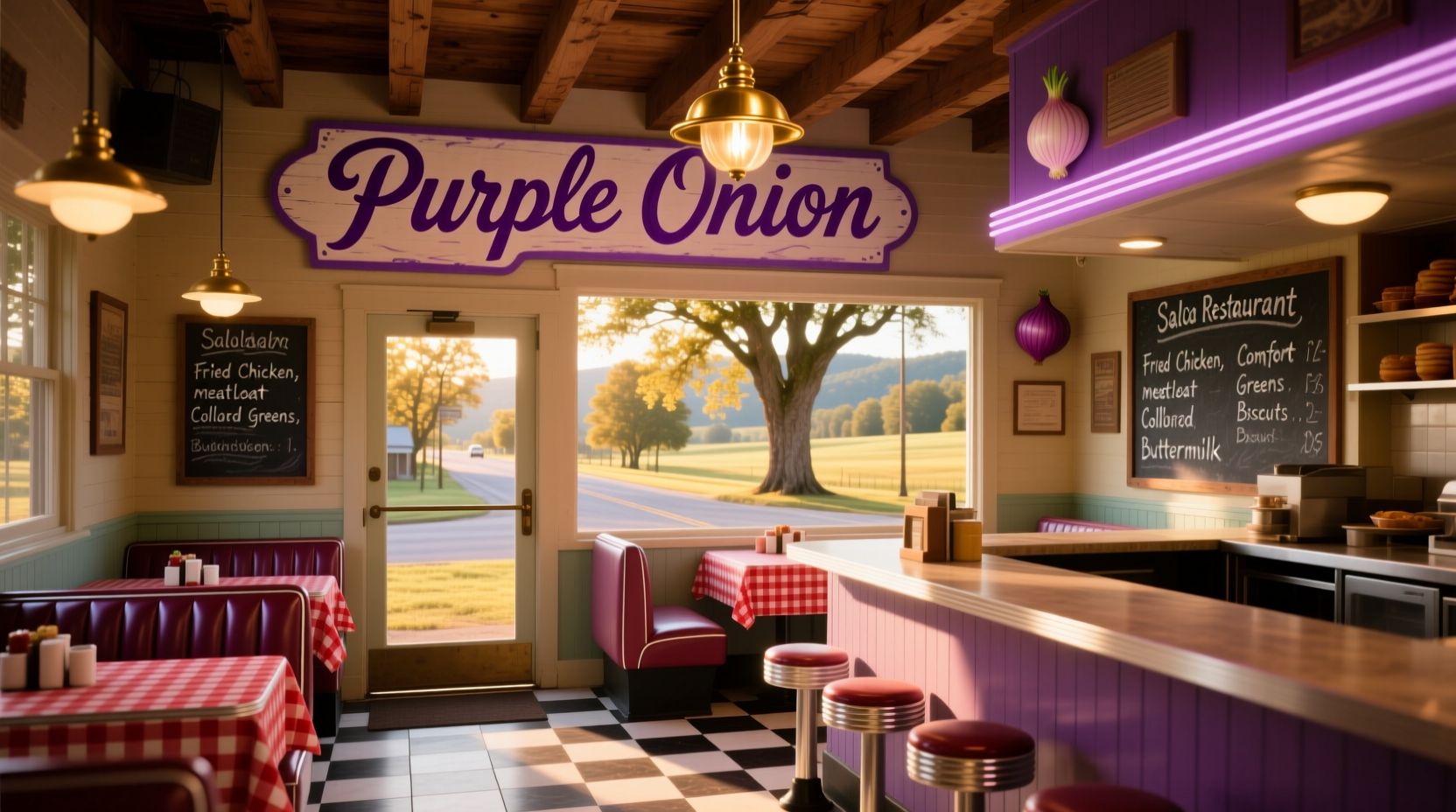 purple onion restaurant saluda nc