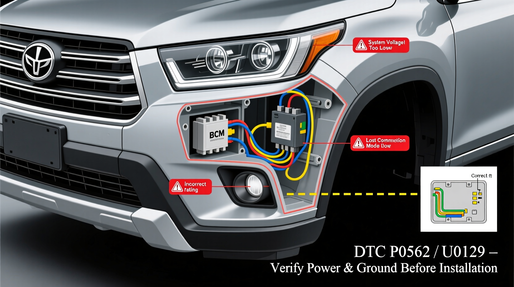 highlander 2018 led fog lights install dtc