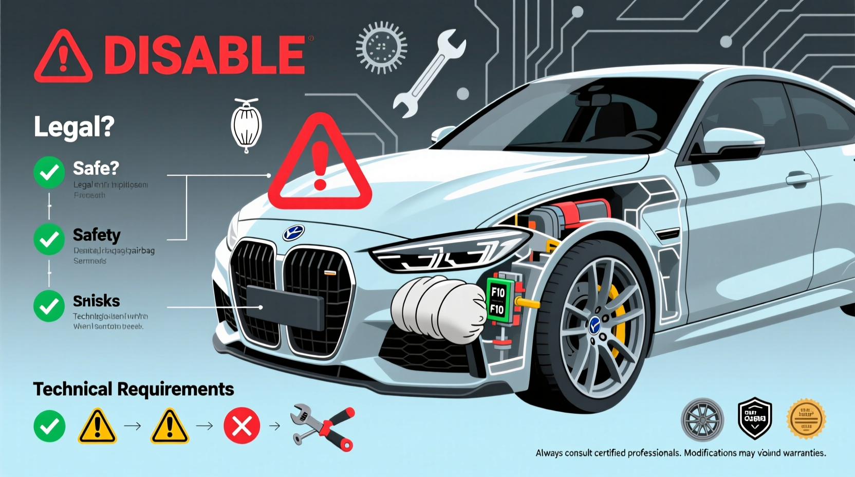 f10 airbag disable custom wheel