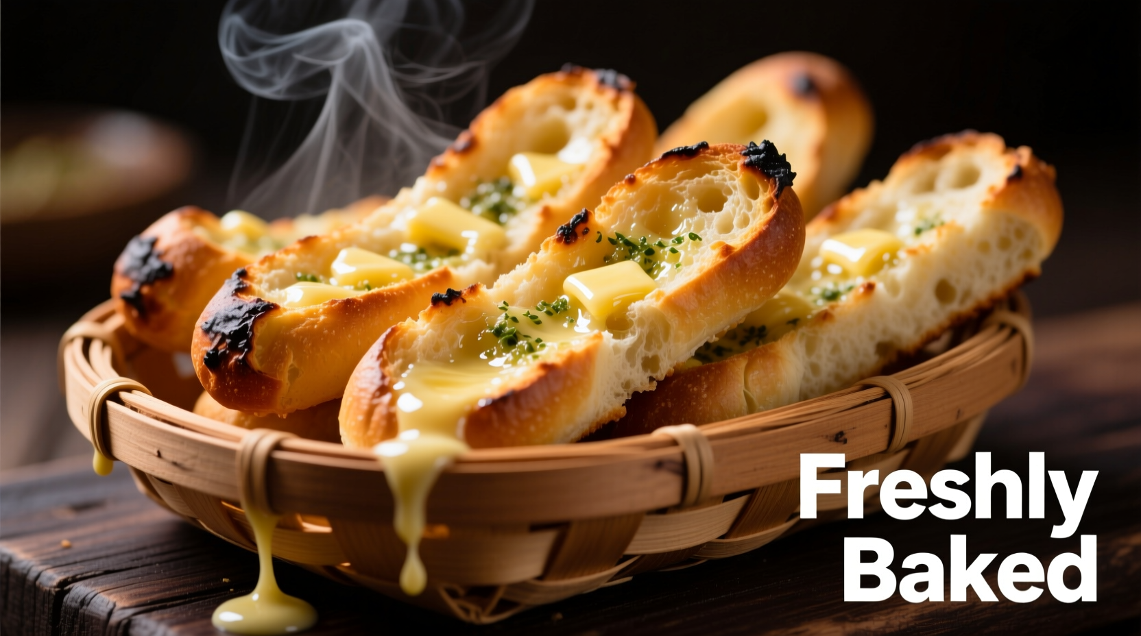 Freshly baked Little Caesars garlic bread sticks