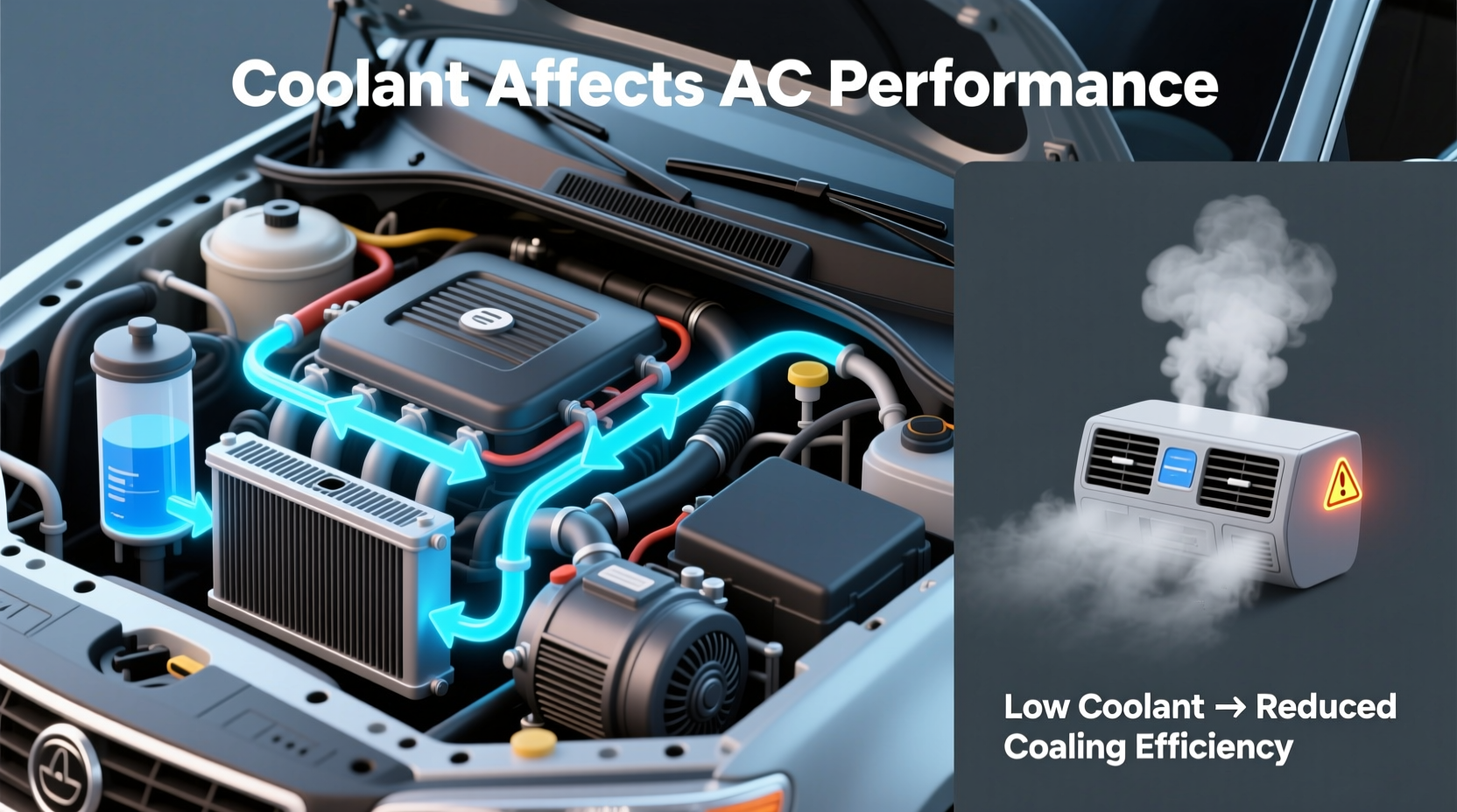 does coolant affect air conditioning in car