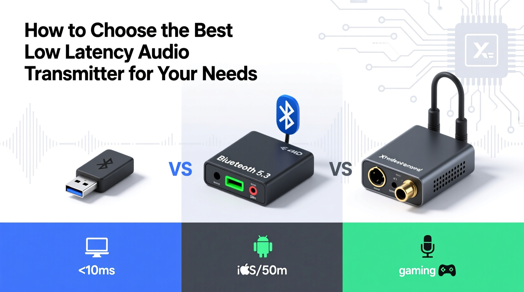 audio transmitter low latency
