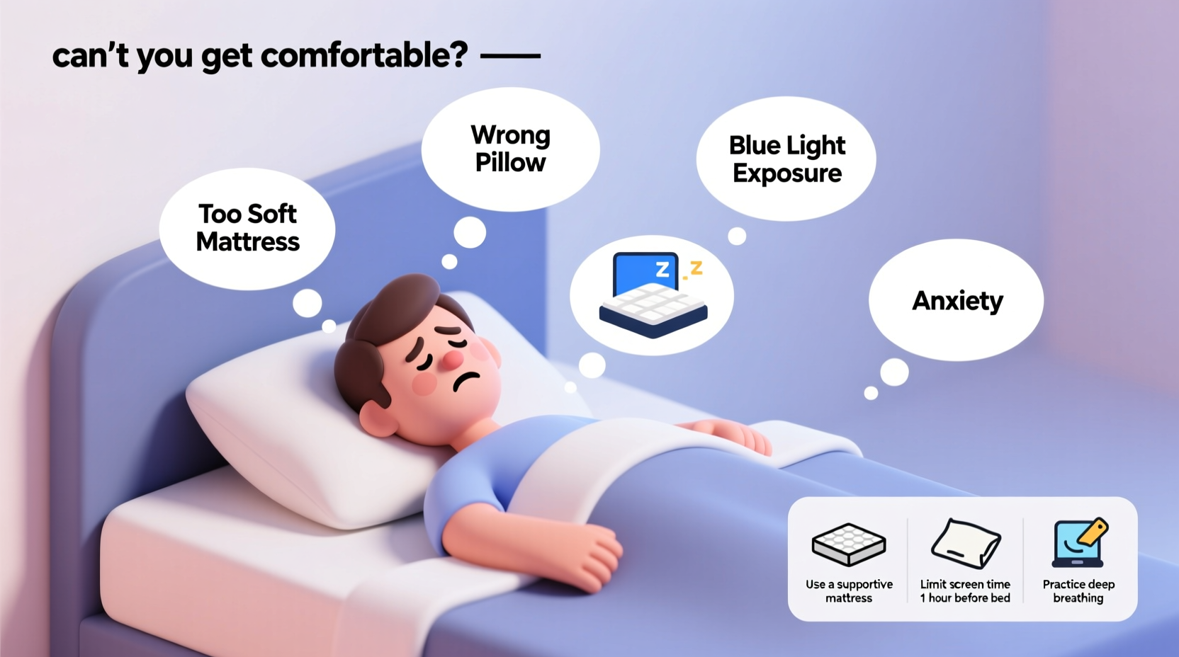 why cant i get comfortable reasons helpful tricks