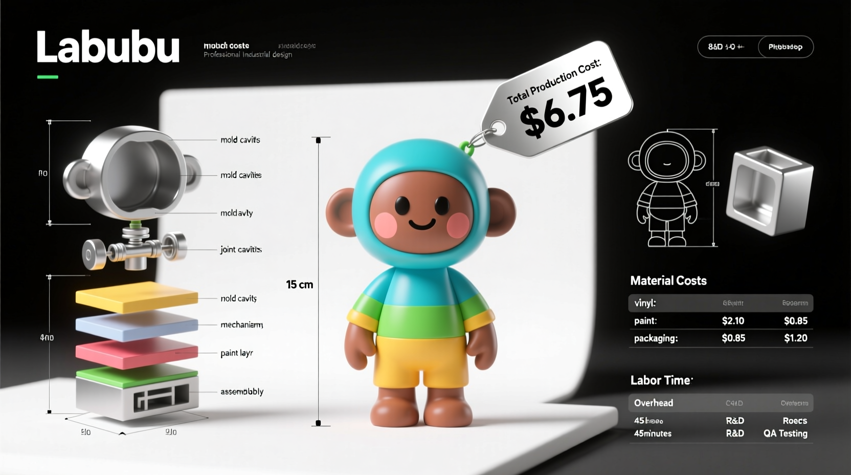 how much does it cost to produce a labubu
