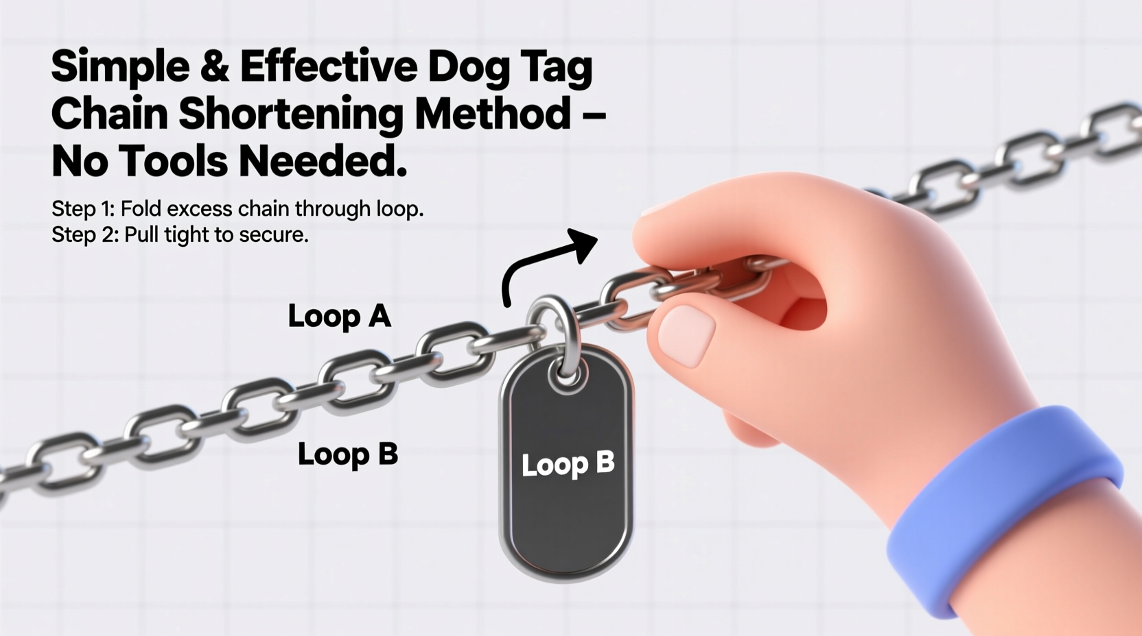 simple and effective ways to make a dog tag chain shorter without tools