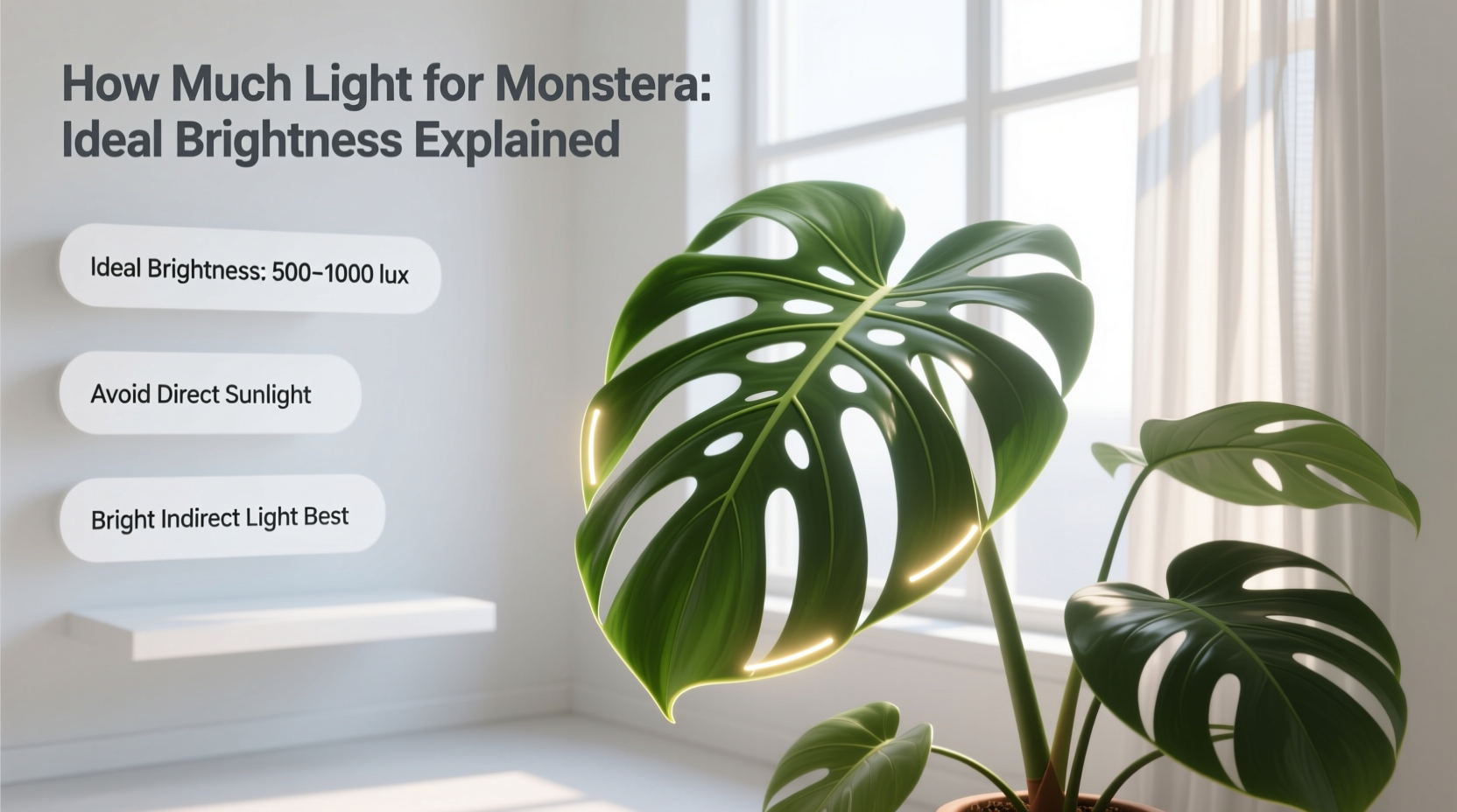 how much light for monstera