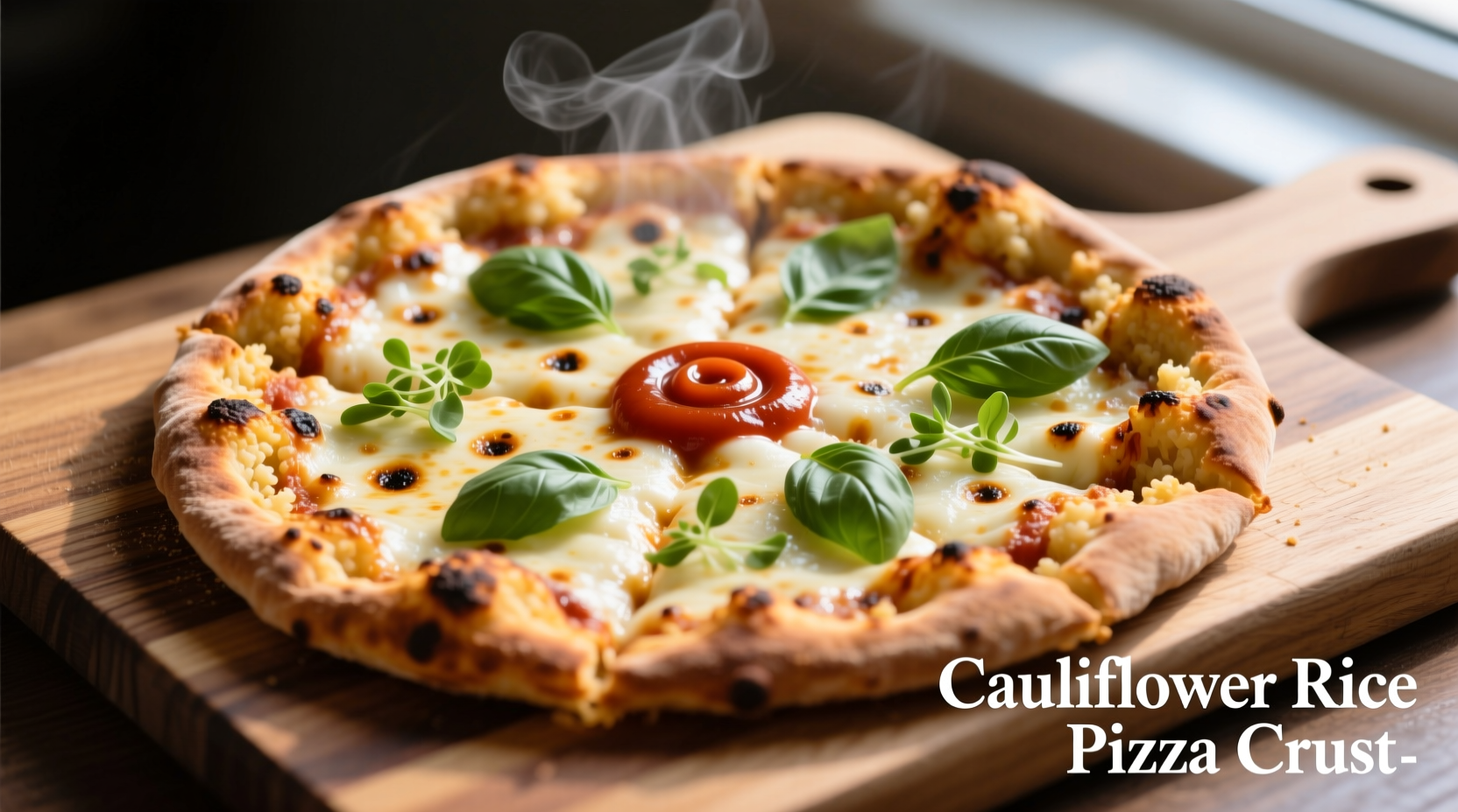 cauliflower rice pizza crust