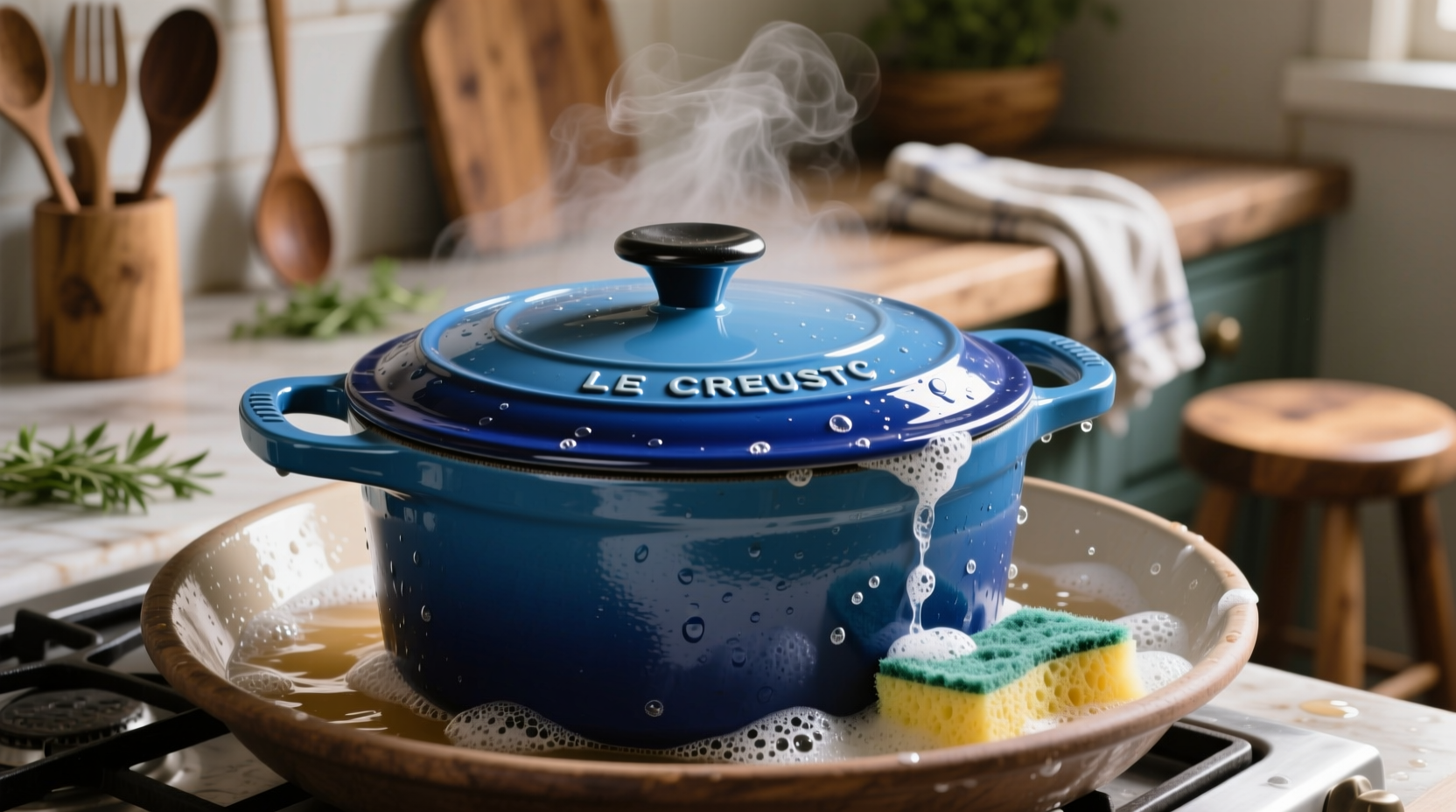 how to clean le creuset