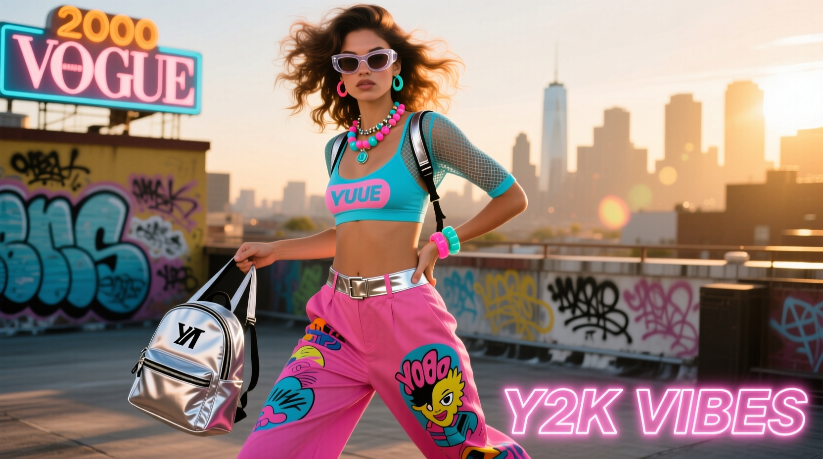 effortless y2k vibes styling wide leg pants with iconic early 2000s flair