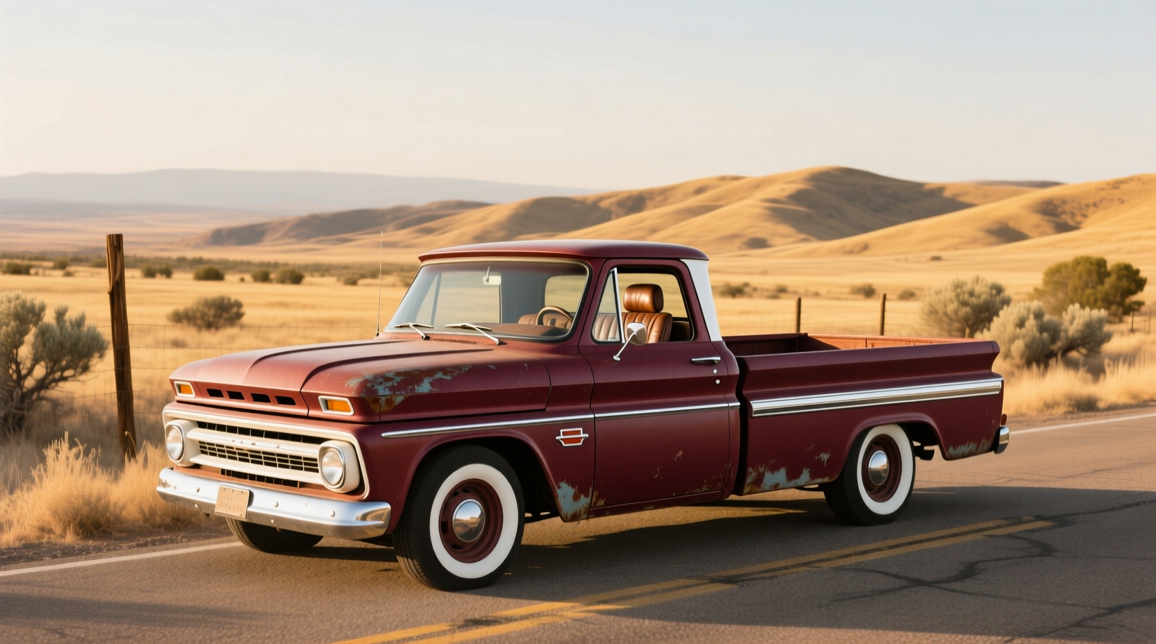 1964 Chevrolet C10 pickup truck parked outdoors on gravel