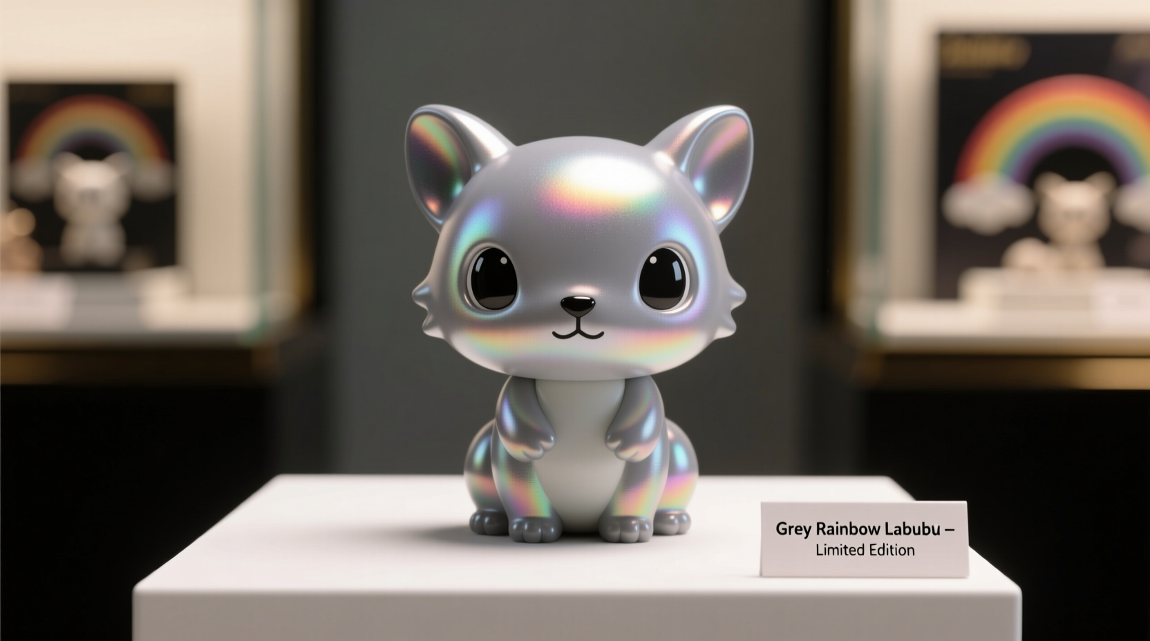 is the grey rainbow labubu rare
