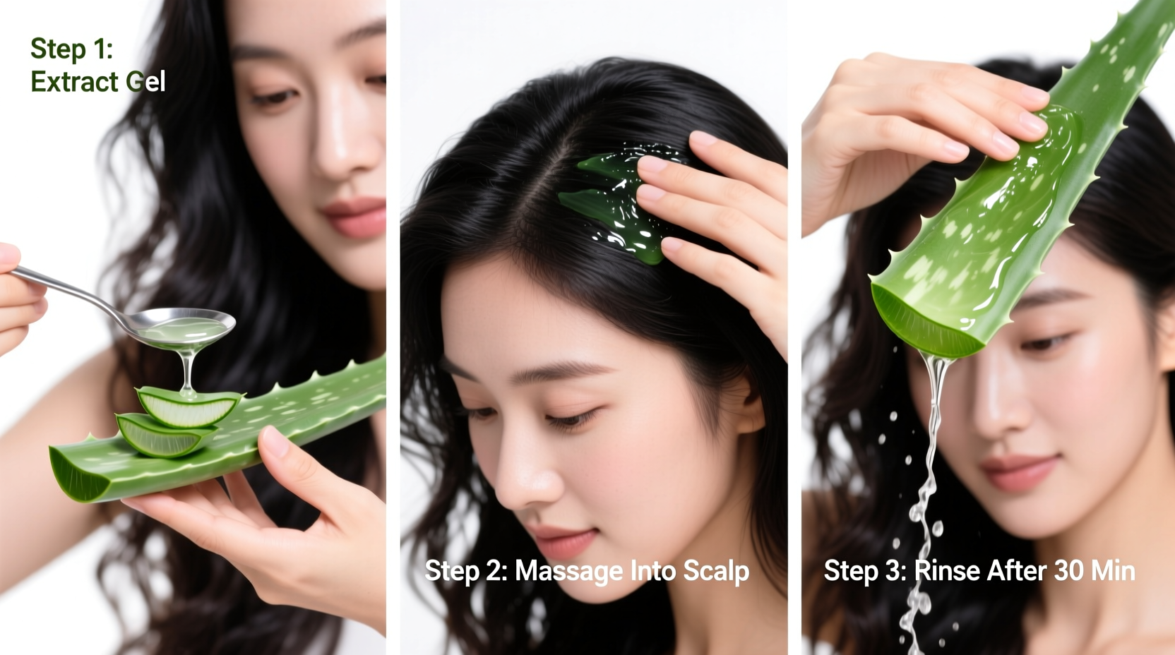 how to apply aloe vera on hair