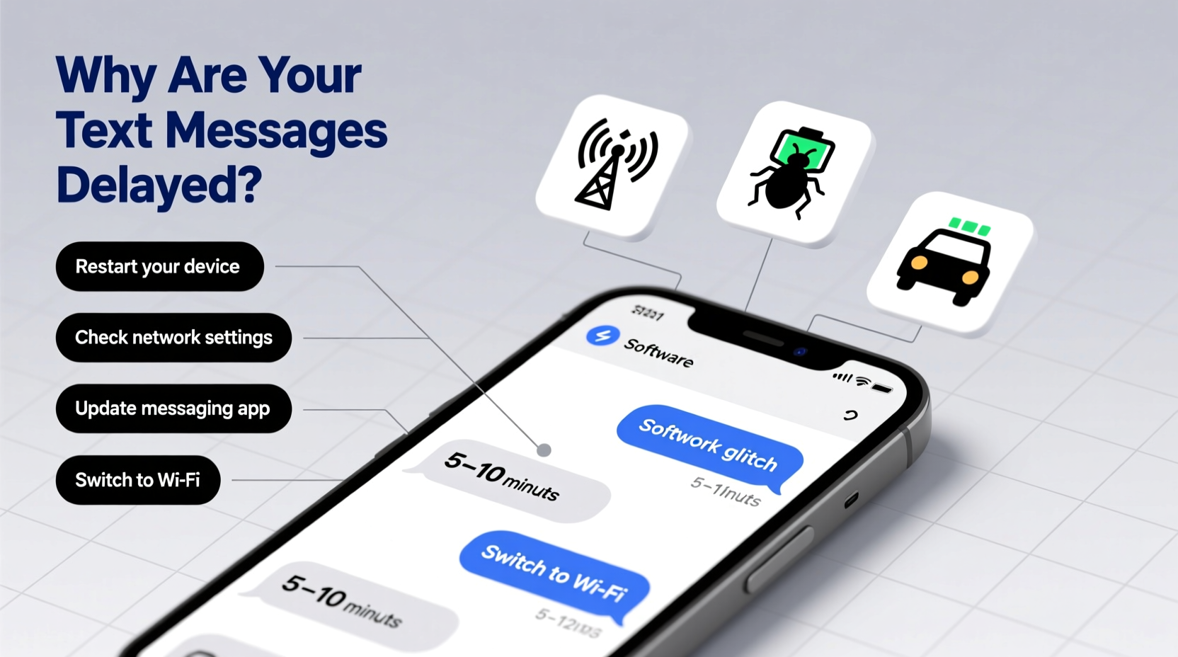 why are my text messages delayed causes and solutions